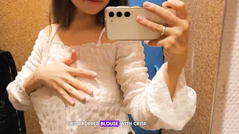 [4K] Try on Haul in dressing room | Transparent outfits with Mia (2024)