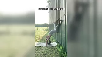 Yoga with Bella / Hollow Back Handstand on Wall #shortsyoutube #yoga