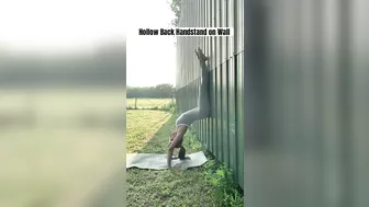 Yoga with Bella / Hollow Back Handstand on Wall #shortsyoutube #yoga