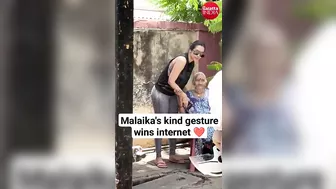 #malaikaarora wins hearts by helping an elderly woman outside her yoga class #galattaindia #shorts