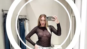 TRANSPARENT TRY ON Haul with Little Ellee | See-Through Try On Haul At The Mall [4K]