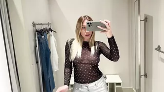 TRANSPARENT TRY ON Haul with Little Ellee | See-Through Try On Haul At The Mall [4K]