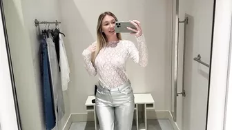 TRANSPARENT TRY ON Haul with Little Ellee | See-Through Try On Haul At The Mall [4K]