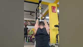 Seated Rope latpull down for back stretching workout (kuchh alag workout ) follow me my workout