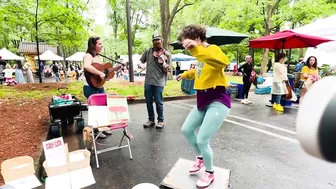 Market Buckdance before yoga class - Miss Moonshine ft Max & Maggie