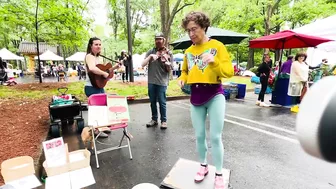 Market Buckdance before yoga class - Miss Moonshine ft Max & Maggie