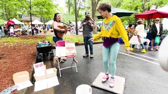 Market Buckdance before yoga class - Miss Moonshine ft Max & Maggie