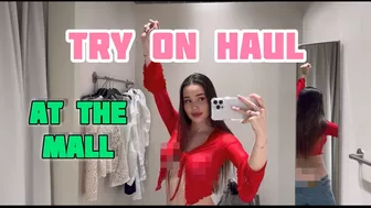 [4K] Transparent Clothes With Anastaisi | See-Through Try On Haul At The Mall