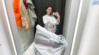 [4K] See-Through Clothes Try on Haul With Klara Si| Transparent Fabric & No Bra Trend