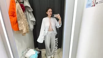 [4K] See-Through Clothes Try on Haul With Klara Si| Transparent Fabric & No Bra Trend