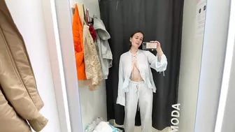 [4K] See-Through Clothes Try on Haul With Klara Si| Transparent Fabric & No Bra Trend