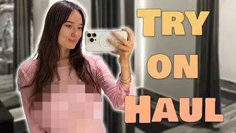 [4K] No Bra Challenge Try on Haul 2024 : Transparent Dress with Sasha 18+