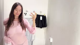 [4K] No Bra Challenge Try on Haul 2024 : Transparent Dress with Sasha 18+