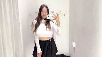 [4K] No Bra Challenge Try on Haul 2024 : Transparent Dress with Sasha 18+