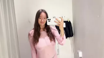 [4K] No Bra Challenge Try on Haul 2024 : Transparent Dress with Sasha 18+