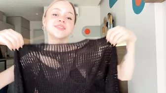 [4K] Transparent Try on Haul | No Bra Top