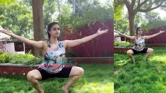 Keerthy Suresh Morning Workout at Home | Keerthy Suresh Latest Yoga Video | Keerthy Suresh Video