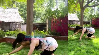 Keerthy Suresh Morning Workout at Home | Keerthy Suresh Latest Yoga Video | Keerthy Suresh Video