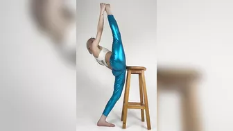 Leg stretching. Flow Contortion routine. Gymnast stretches flexibility.