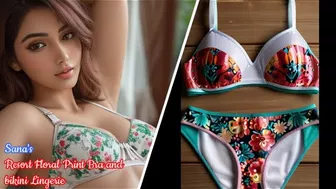 Sana's ????????Luxury Lingerie????At Luxury Resort Goa showcasing Floral Print Bra and bikini Lingerie ????#104