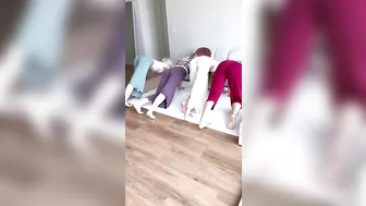 Four Girl Stretching Yoga Flow