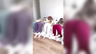 Four Girl Stretching Yoga Flow