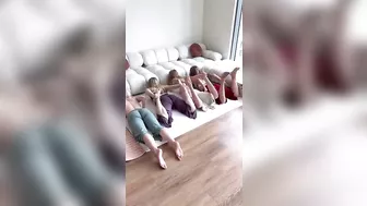 Four Girl Stretching Yoga Flow