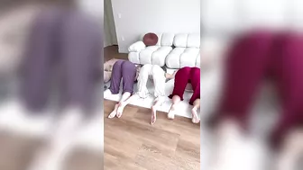 Four Girl Stretching Yoga Flow