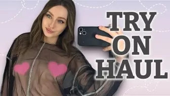 4K See-Through Outfit Transparent Try On Haul in Dressing Room