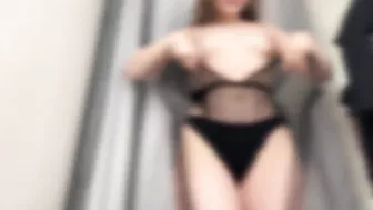 4K See-Through Outfit Transparent Try On Haul in Dressing Room