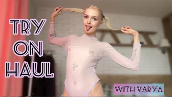 ???? [4K] Transparent bodysuit｜Try on haul lingerie 2024 ｜See-Through Trend ｜No Bra Sexy Girl ????