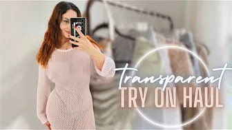 See-through lingerie !! transparent try on haul !! bikini