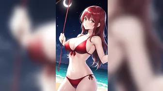 RED HOT BIKINIS - ANIME GIRLS ON SUNSET BEACH: Meet Them! Lookbook - AI Anime Girls