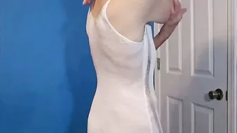 Sheer Mesh White Dress Try-On Haul | Transparent with No Bra or Panties