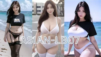 Summer Vibes: Asian Girl in Trendy Bikinis