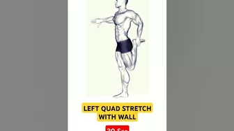 Left Quad Stretch With Wall | Quadriceps Stretch | #ytshorts #youtubeshorts #shorts #stretching