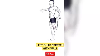 Left Quad Stretch With Wall | Quadriceps Stretch | #ytshorts #youtubeshorts #shorts #stretching