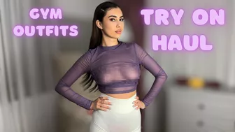 [4K] Transparent Haul with Sara | See through Try On For The Gym