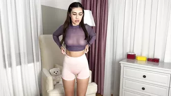 [4K] Transparent Haul with Sara | See through Try On For The Gym