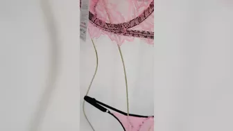 Lingerie em renda rosa