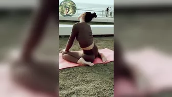 Flexible Yoga Stretching Flow at the Beach #shorts