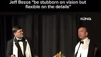 Jeff Bezos - Be stubborn on vision be flexible on details.