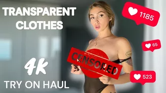 [4K] TRANSPARENT Lingerie Try on Haul with Aisu | Home Edition