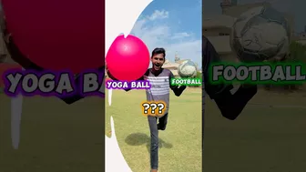 Which Will Win A Race?? Yoga Ball ???? Or Football ⚽️ #short