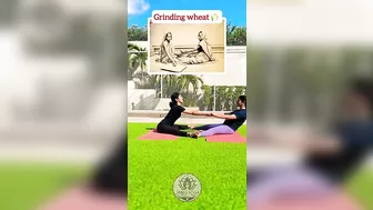 Old chores inspired practice with your yoga partner♥️♥️♥️✨✨✨@janviyog #yoga #viral #trending