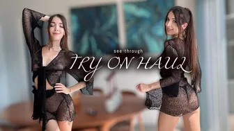 [4K] TRANSPARENT TRY ON HAUL | See-Through No Bra