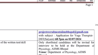 एम्स में आई योग भर्ती // AIIMS yoga recruitment// AIIMS yoga therapist recruitment// AIIMS jobs