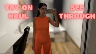 [4K] Transparent Dress Try On Haul | See Through Clothes | Petite Body