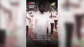 Maharashtra CM Eknath Shinde Struggles To Perform Yoga | Hindustani Reporter |