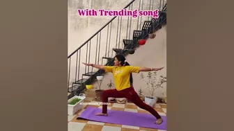 With trending song #Stretching #forward #dailyyogapractice #yogajaipur